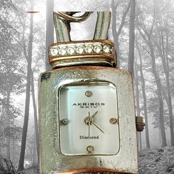 Akribos XXIV AK510SS Mesh Wraparound Band Quartz Women's Watch - Picture 3 of 5